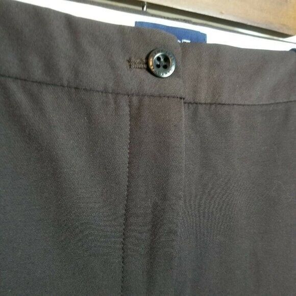 Gant Womens Size 14 Black Coffee Solid Tapered Dress Pants - Picture 4 of 11